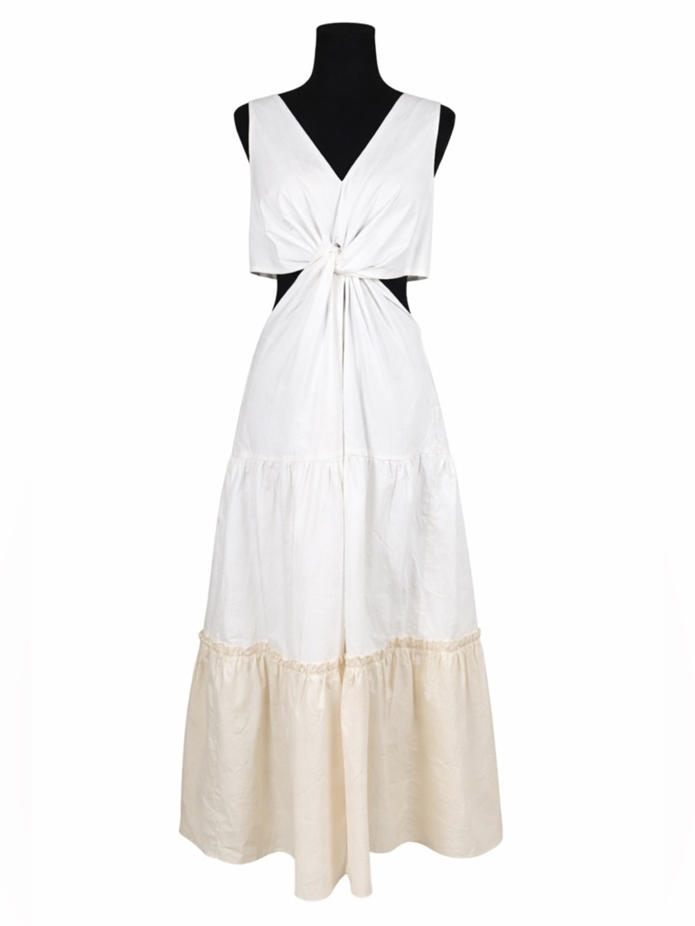 Endless Rose White Cutout Midi Dress Coastal Cottagecore Romantic L NWT